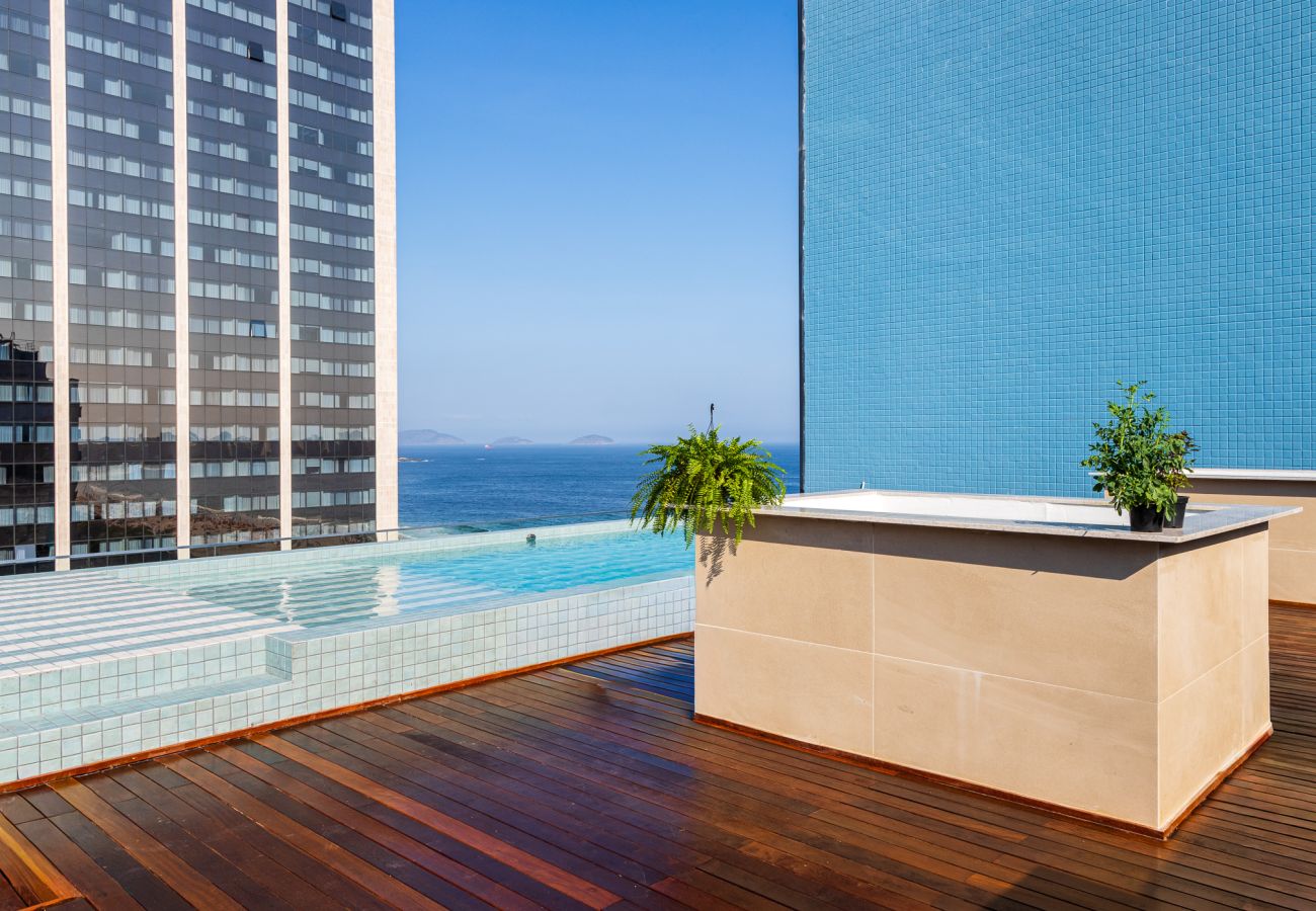Apartamento em Rio de Janeiro - Vista para o Mar e Varanda com Banheira | Q9