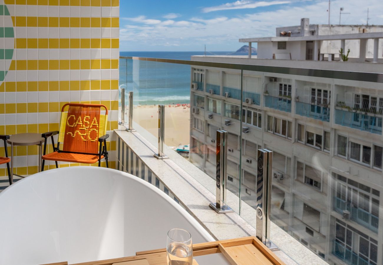 Apartamento em Rio de Janeiro - Vista para o Mar e Varanda com Banheira | Q5