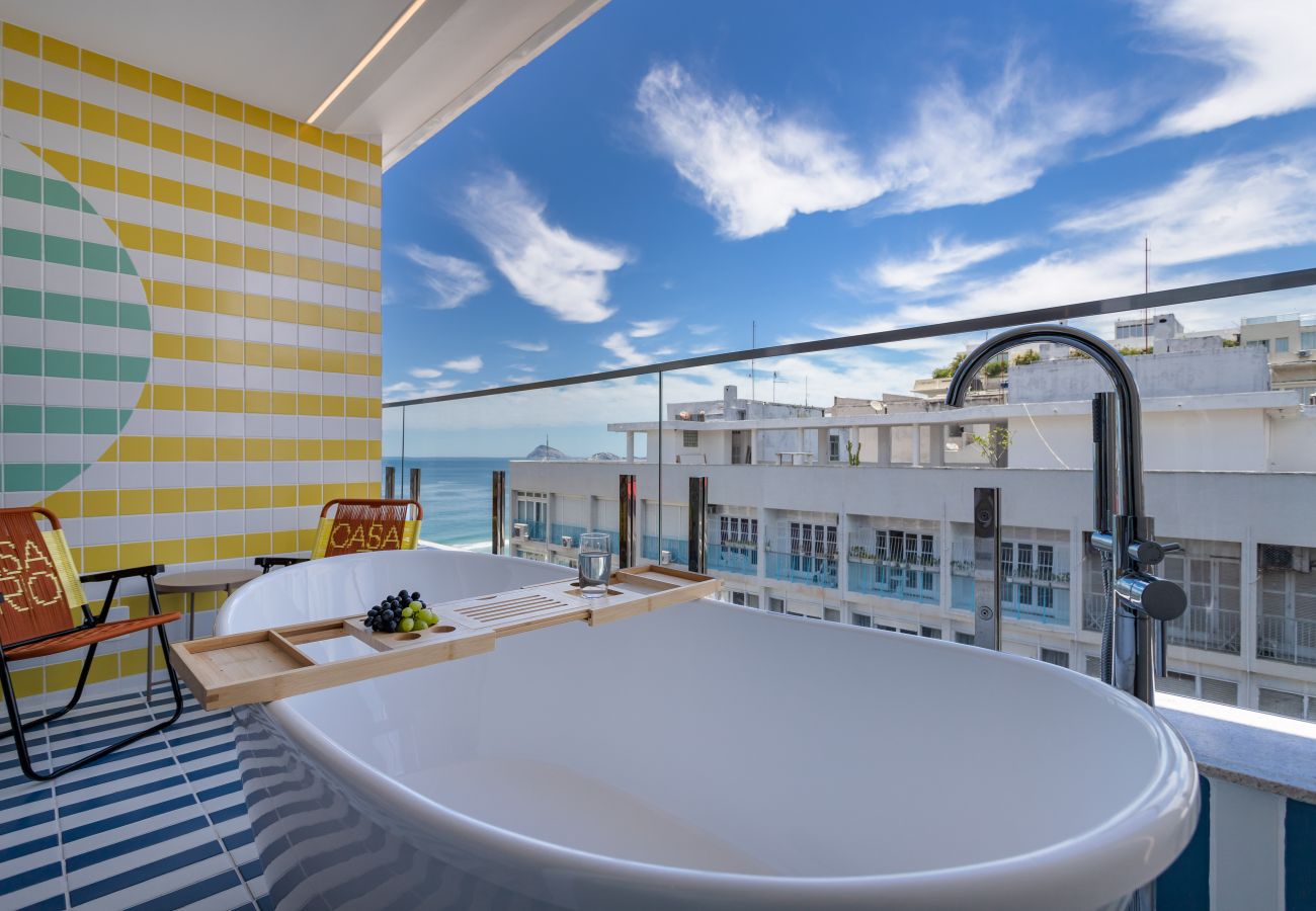 Apartamento em Rio de Janeiro - Vista para o Mar e Varanda com Banheira | Q11