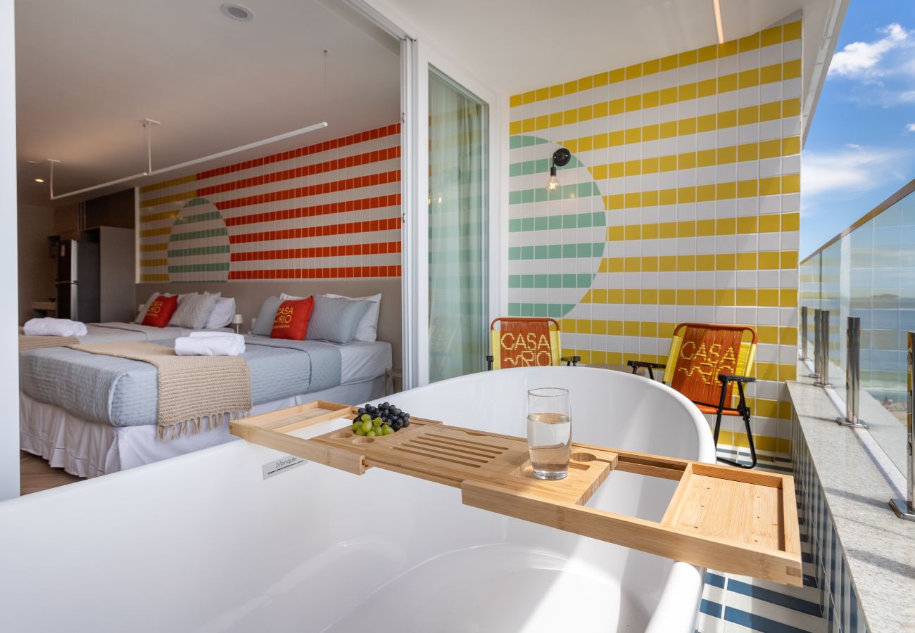 Apartamento em Rio de Janeiro - Vista para o Mar e Varanda com Banheira | Q5