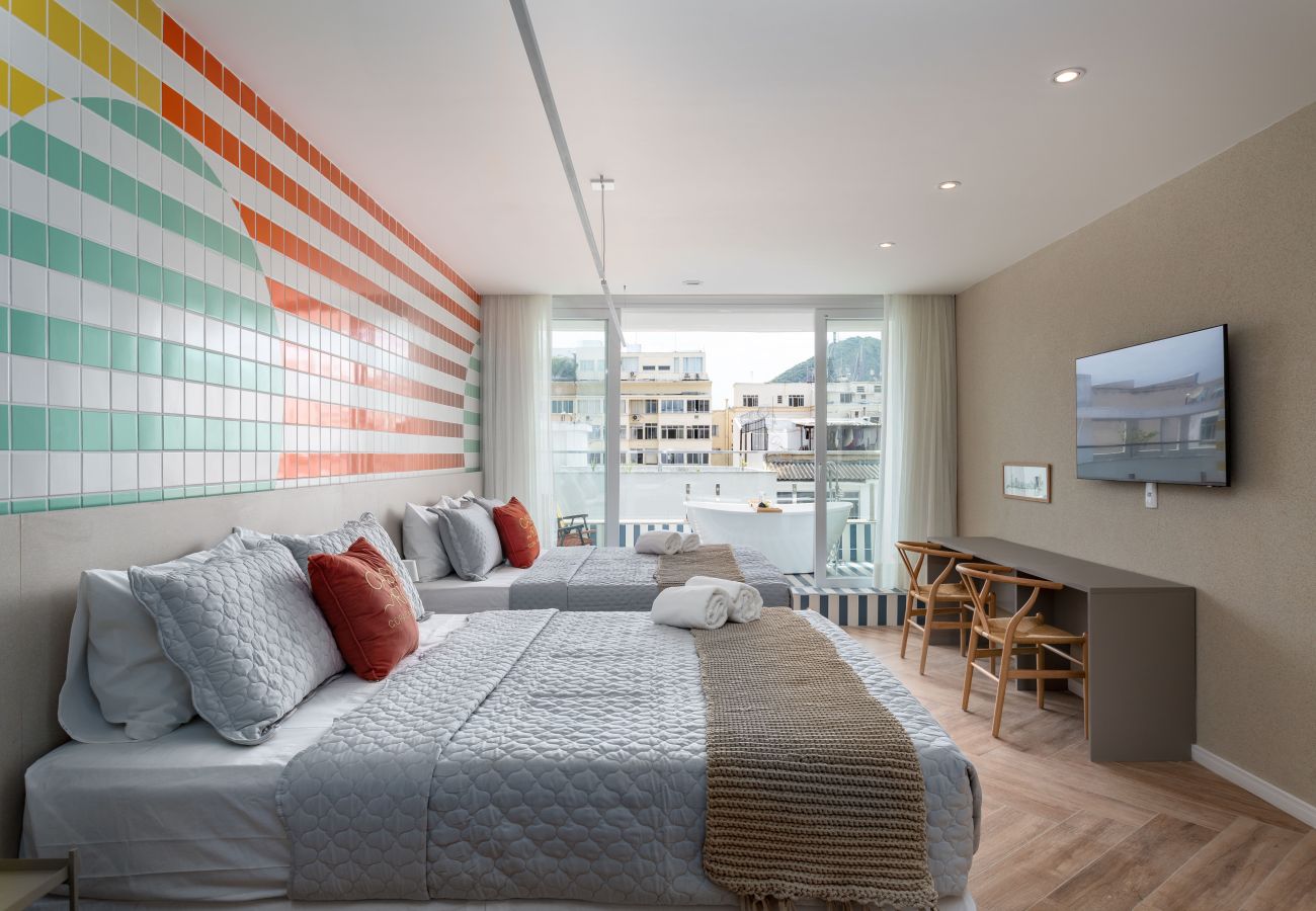 Apartamento em Rio de Janeiro - Vista para o Mar e Varanda com Banheira | Q5